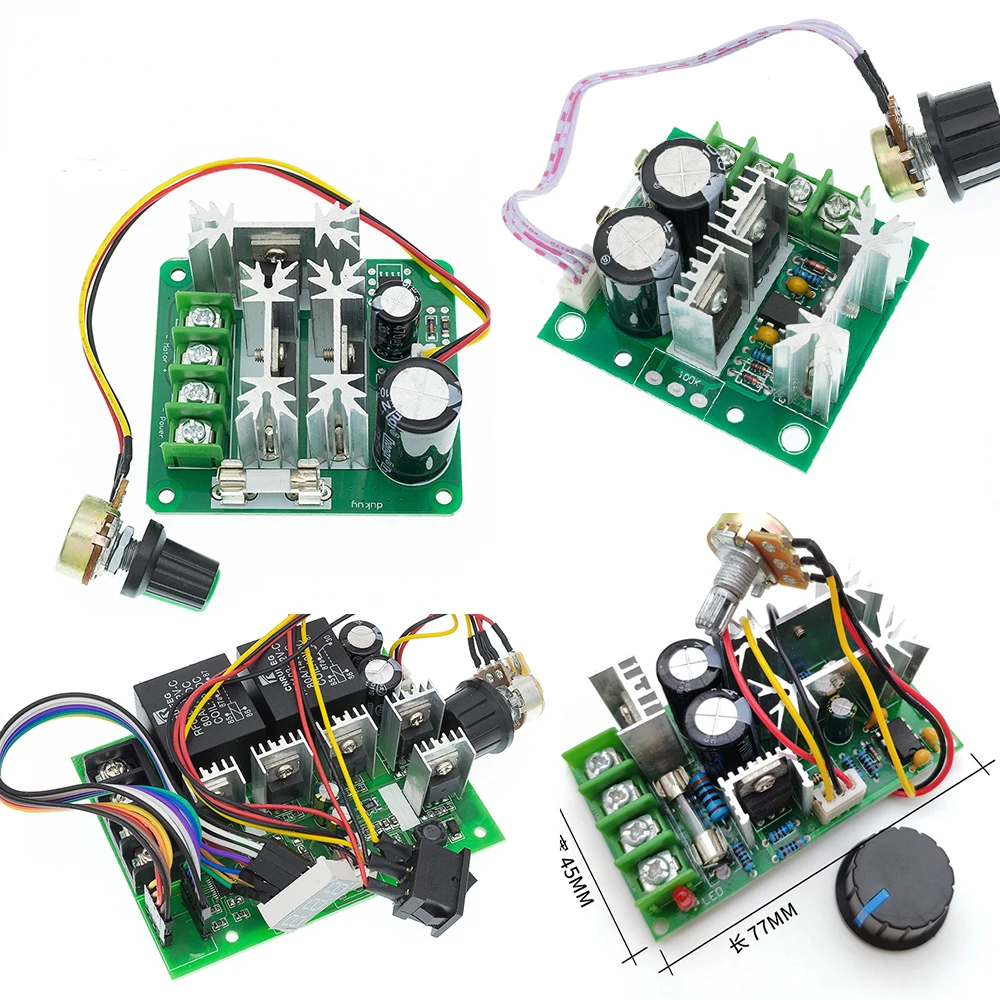 10A 12V-40V 15A 6V-90V 20A 10V-60V DC Motor Speed Controller Large Power PWM Power Regulator Governor Switch Soft Start