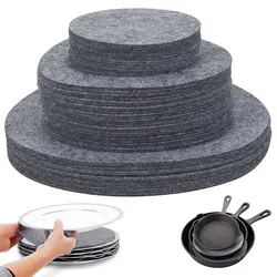 96Pcs Felt Plate Dividers 3 Sizes Round Felt Plate Protectors Reusable Dish Storage Pads Multipurpose Soft Plate Separators Pads