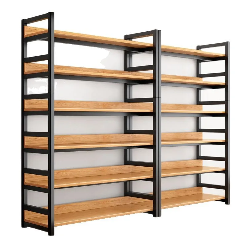 

Bookshelf Floor-to-ceiling shelf against the wall Wrought iron multi-layer storage shelf Simple living room shelf