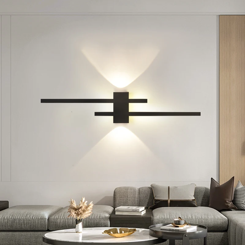 

Wall Lamp Left & Right Modern Interior Lighting Black Wall Mounted Lighting Suitable For Living Room Bedroom Corridor Home Decor