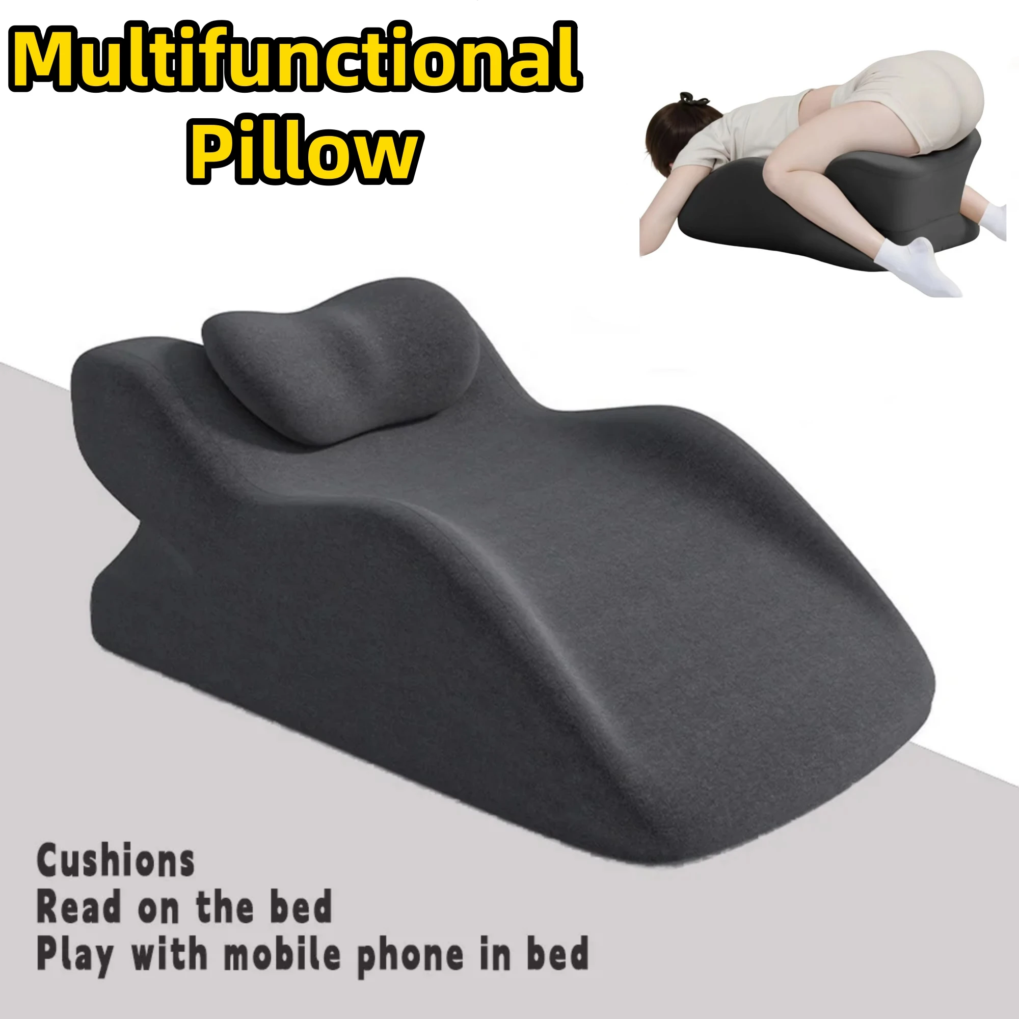 وسادة مريحة للوجه ودعم النوم المعرض للقراءة والهاتف تستخدم وسادة سرير إسفين ناعمة