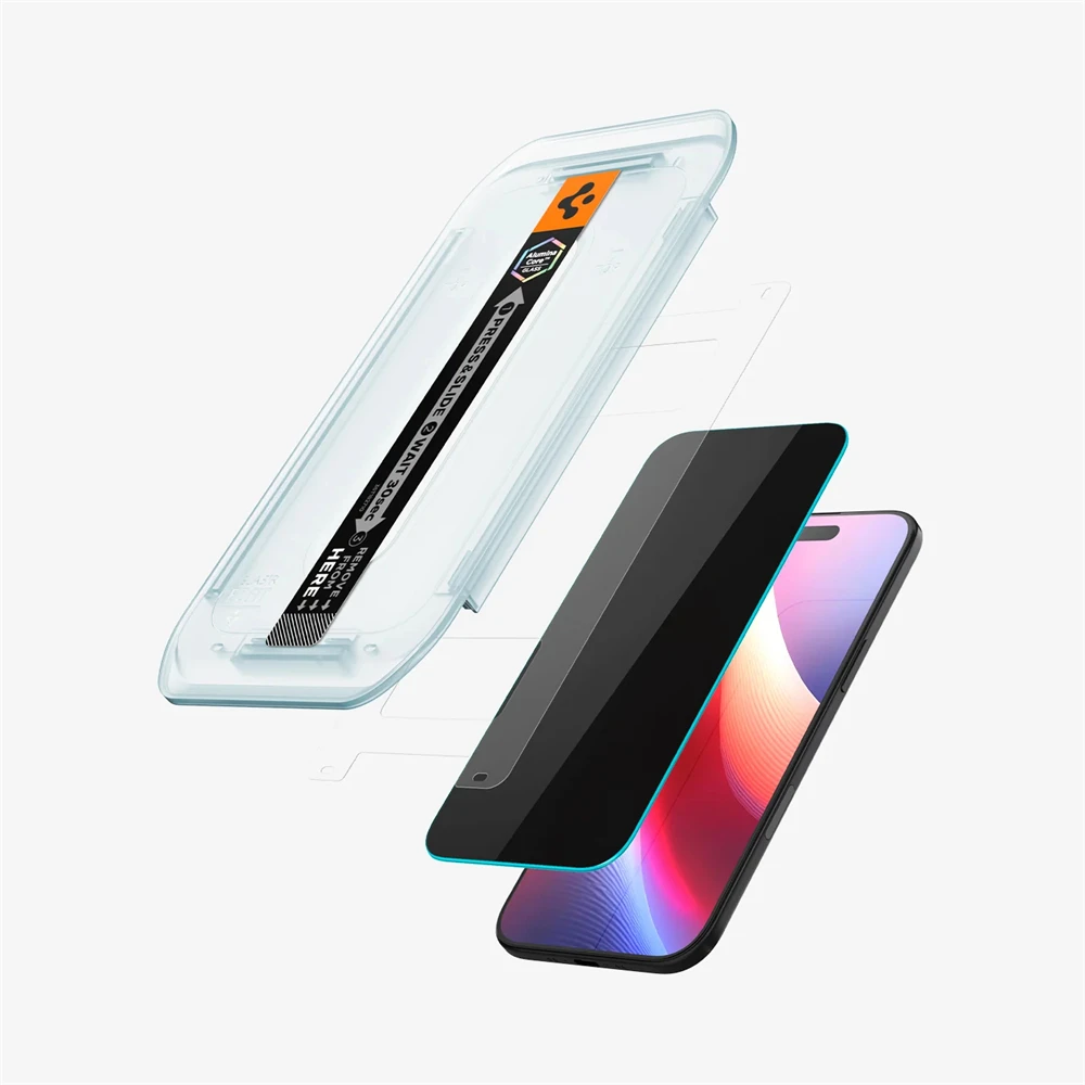 2 Stück Spigen Glas.tR EZ Fit Sensor-Schutzfolie für iPhone 18 17 Pro Max 16 15 14 Plus Air Panzerglas Sichtschutzfolie – Detail 6