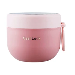 Women Men Pink Blue White Sandwich Porridge Stainless Steel Lare Capacity Portable Lunch Box Leakproof Soup For Office School