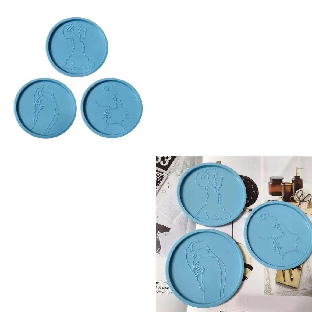 

Человеческое тело, абстрактное искусство, подставка для чая, смоляная форма для изготовления подставок для чашек, коврик