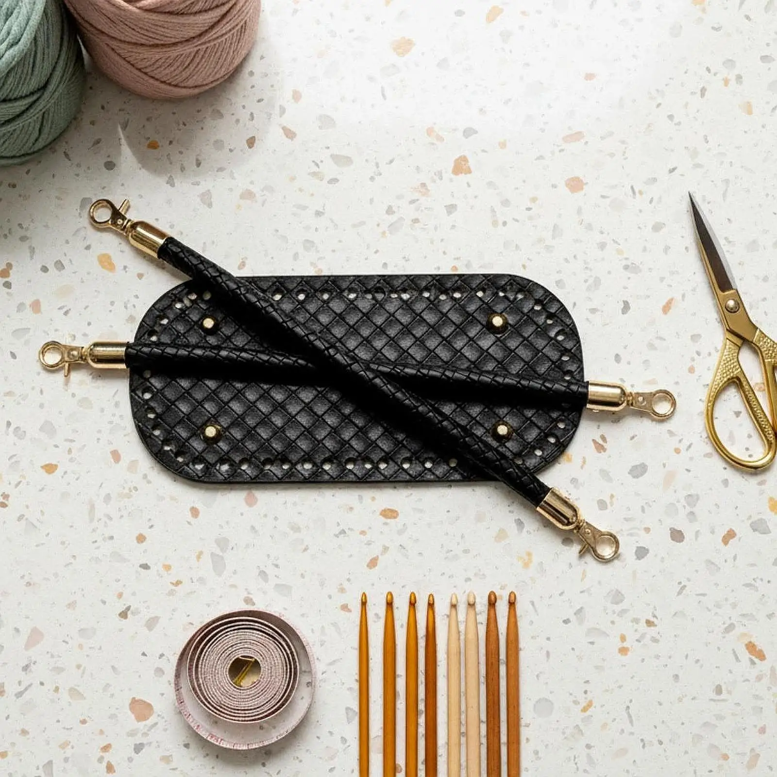 Bottom with Handles for Crochet Bags Making Set Sturdy Multipurpose DIY Handbag Making Supplies Bottom with Pre Punched Holes