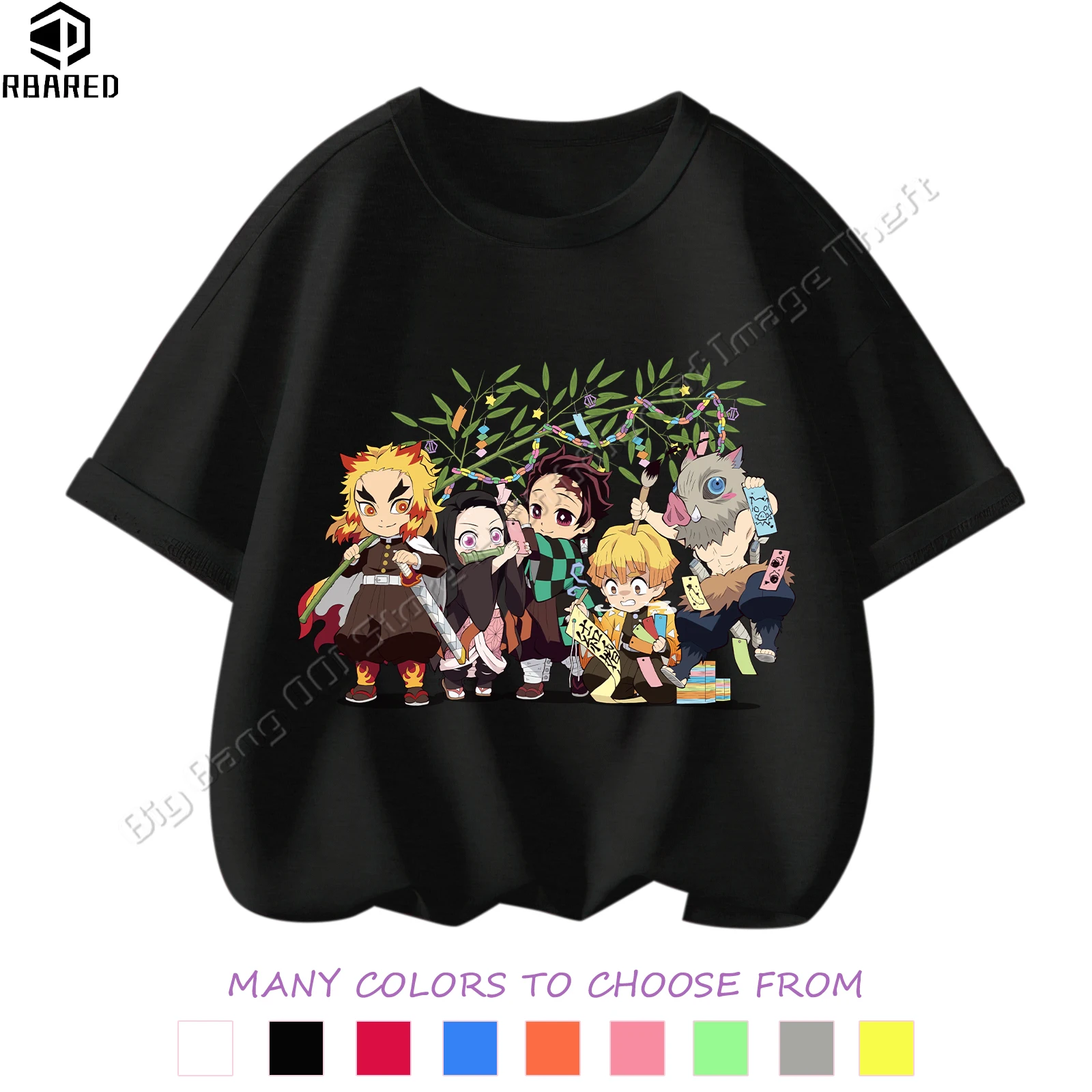 2024 2024 Kids Clothes Demon Slayer: Kimetsu No Yaiba Short Sleeve Summer Top Shirts Children's T-shirt MINISO Japanese Anime