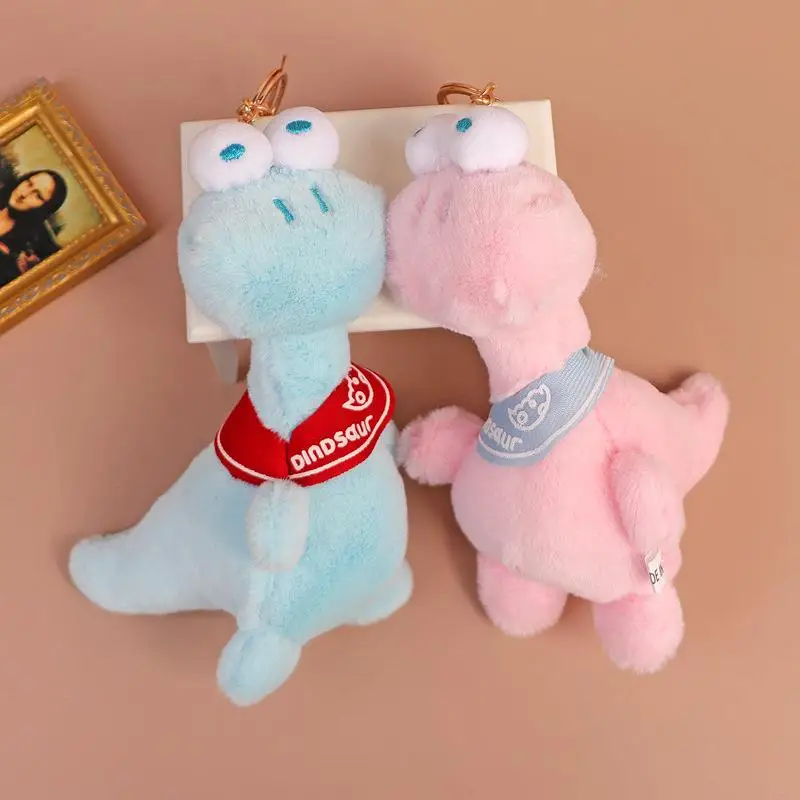 Adorable Dinosaur Plush Keychain Doll Toy Couple Student Bookbag Keychain Creative Soft Toy Bag Accessory Winter 2011