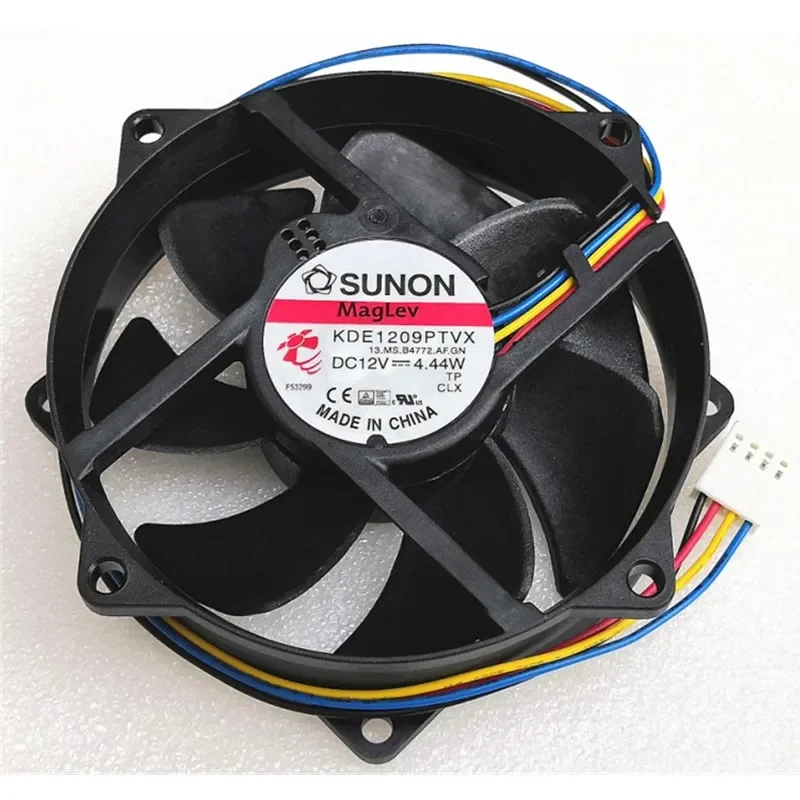 New Original SUNON KDE1209PTVX 9025 9225 90MM 90*90*25mm 92*92*25 MM Circular Fan For  CPU Cooling Fan 12V  0.37A  With PWM 4pin