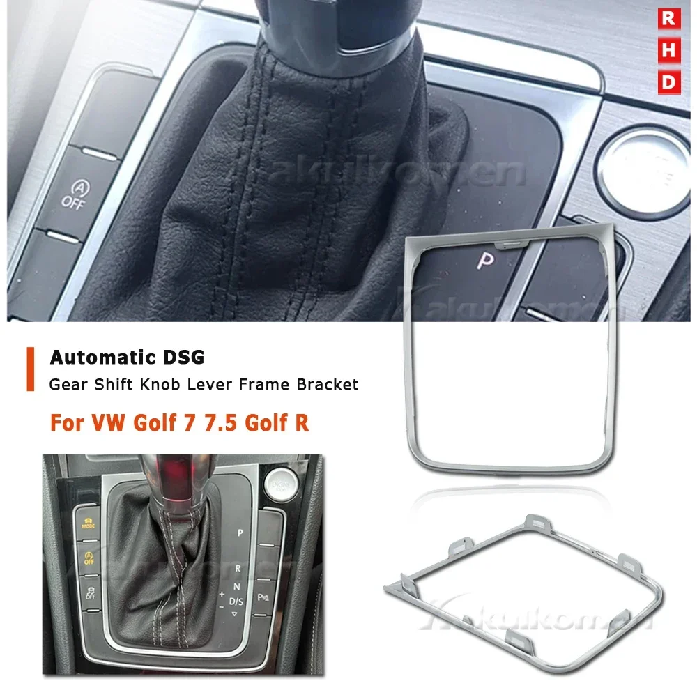 For VW Manual Transmission Golf 7 7.5 Golf R Right Driving Gear Shift Knob Gaitor Boot Cover Case Frame Bracket Styling