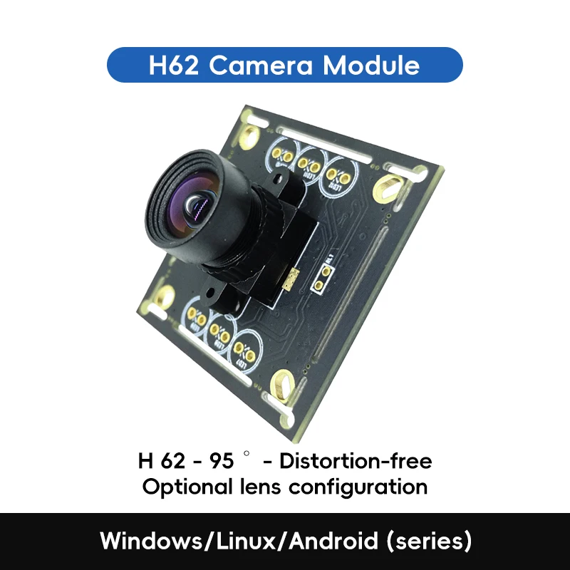 H62 USB 2.0 UVC Driver-Free HD-720P Camera Module 1280x720 90°~120° Wide Angle for Raspberry Pi Windows Linux Android OTG DIY