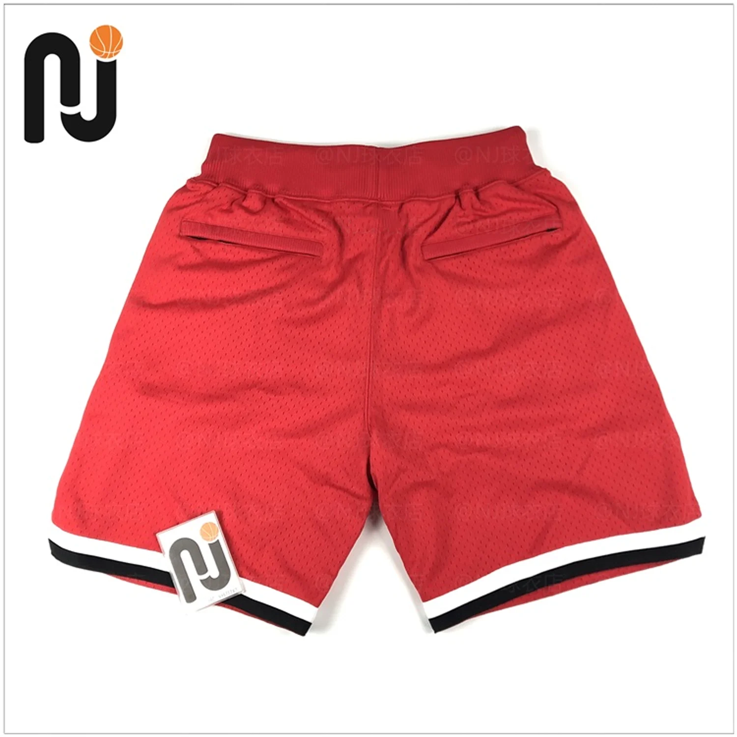 M&N 95/96 Sw Shorts-Red Classic Vintage huojian Chinese Characters Unisex Retro Loose Hip Hop Pants Adults/kids Hakeem Olajuwon