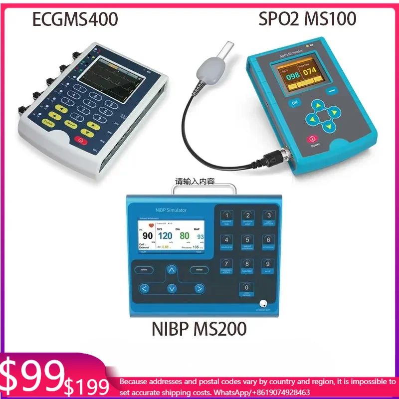 MS400 MS100 MS200 ECG Simulator; SpO2 Simulator; NIBP Simulator