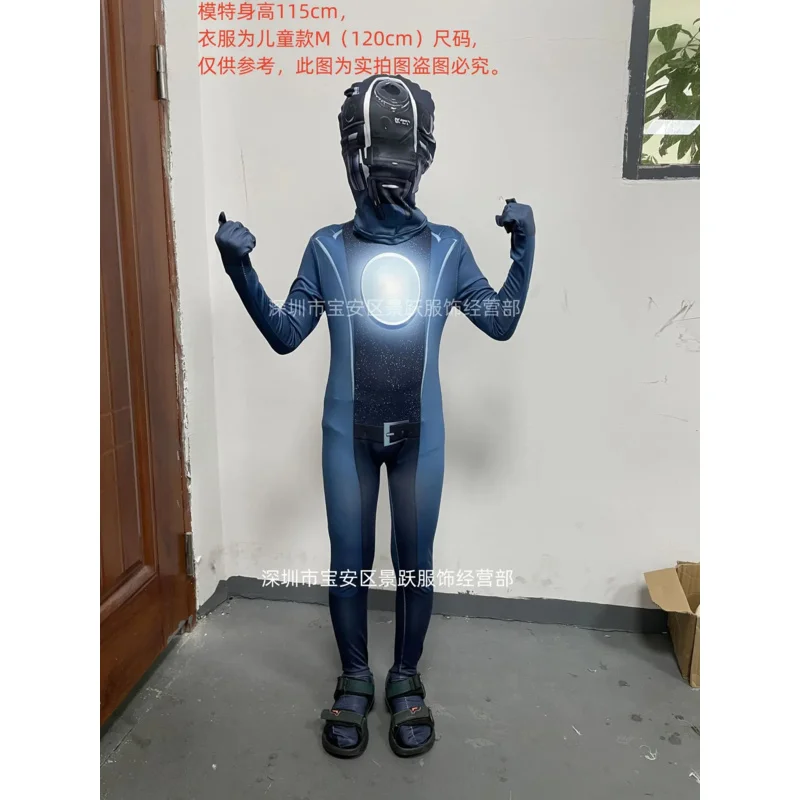 Skibidi Toilet Tv Man Game Cosplay Costume Model Toilet Man Vs Audio and Camera Man Monitor Man Jumpsuit Kids Halloween Clothing