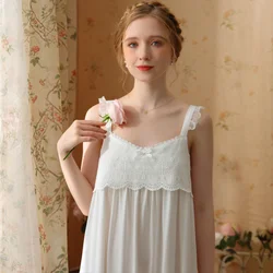 Sweet Lace Sleeveless Night Dress Women Girl Cotton Sleepwear Summer Sexy Mini Nighty Princess Nightwear Kawaii Short Nightgown