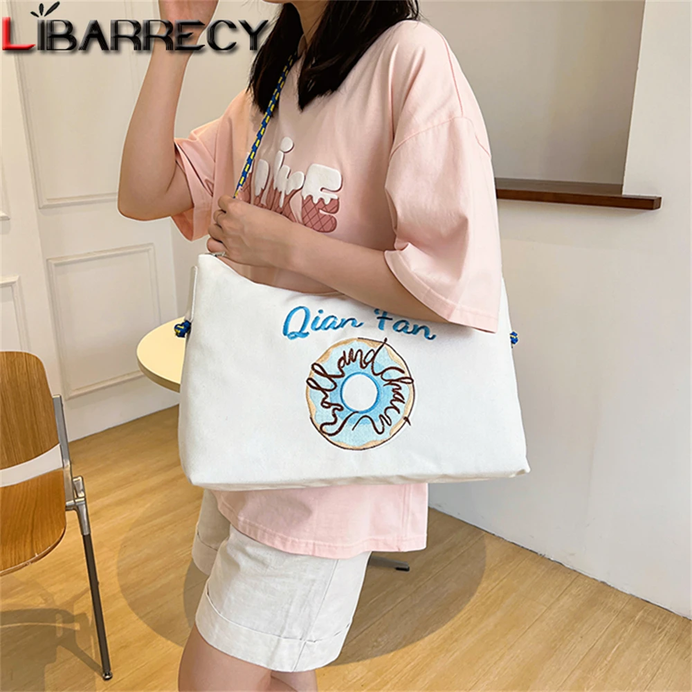 

Large-capacity High-quality Canvas Ladies Shoulder Bag New Fashion Women Messenger Bags 2023 Women Bag Mobile Phone Bags Bolsos