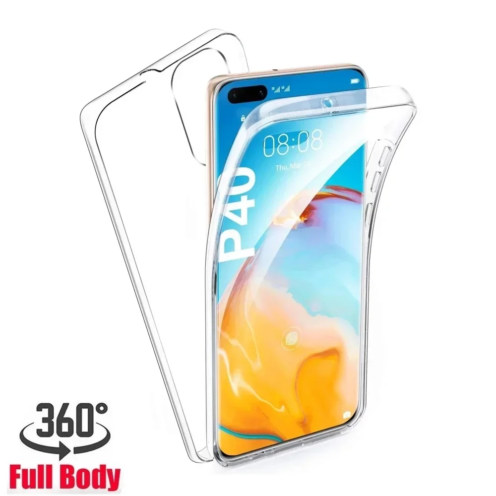 Funda de cuerpo completo 360 para Huawei P40 Lite E P30 Lite P40 Pro Capa a prueba de golpes Huawei P Smart 2021 Y6S Y9S Y7A Y7P Coque