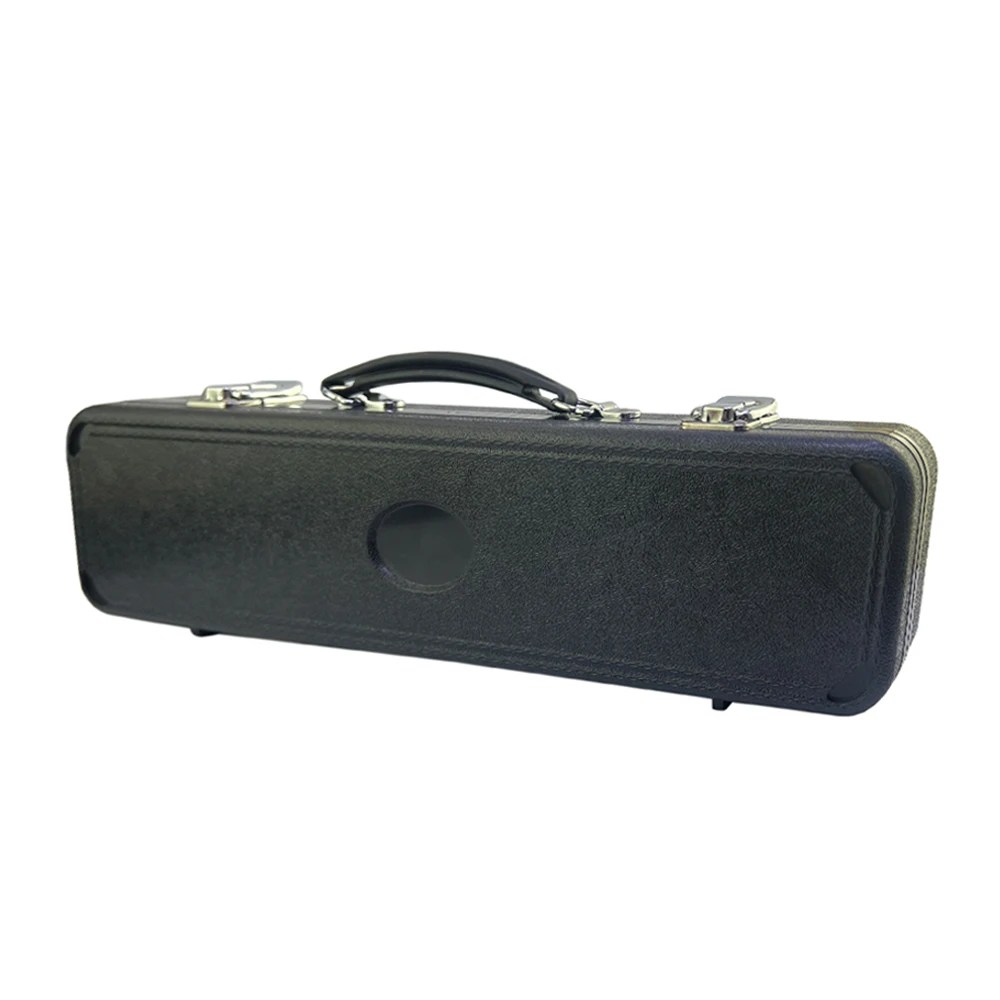 High quality 16 hole metal flute ABS plastic box printed durable flute instrument protective case