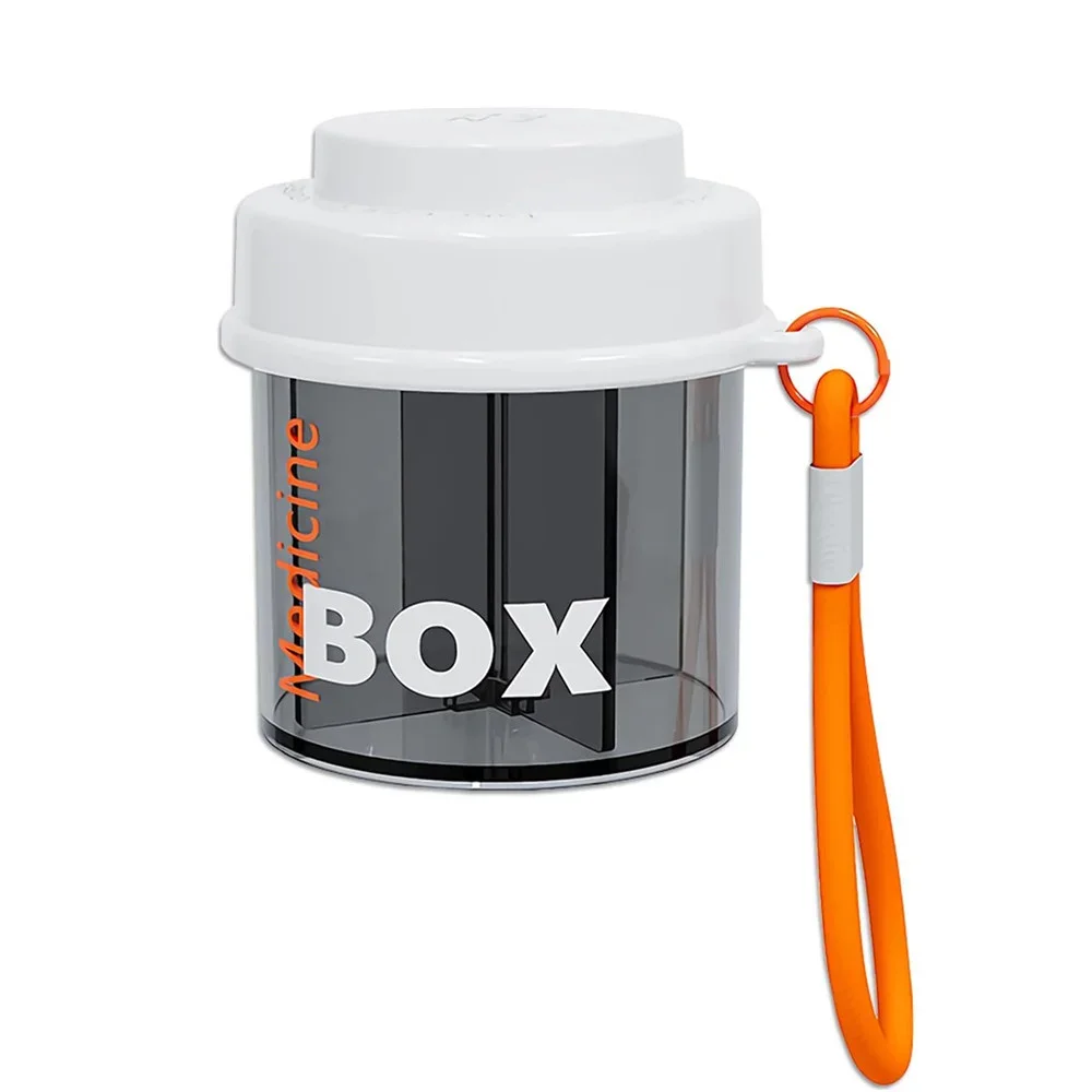 Pill Dispenser,Portable Supplement Organizer Bottle with Anti-Mixing and Wide Openings Design for Travel