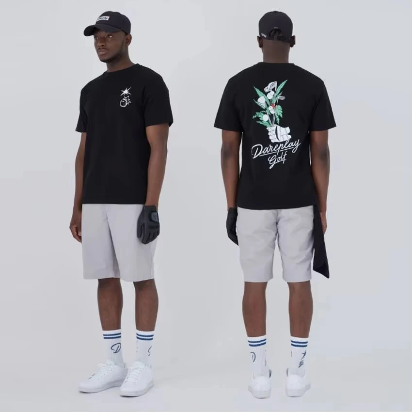 

Dareplay Golf Летняя футболка Мужчины Женщины Корейская спортивная футболка с коротким рукавом для гольфа Высококачественные хлопковые топы Брендовая футболка Уличная одежда
