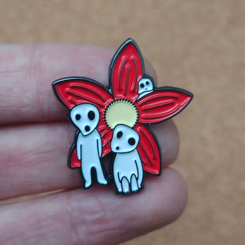 Horror Ghost Anime Brooch For Backpacks Enamel Pin Mushroom Metal Brooch Pin For Women Badges Pin Brooches Jewelry Accessories