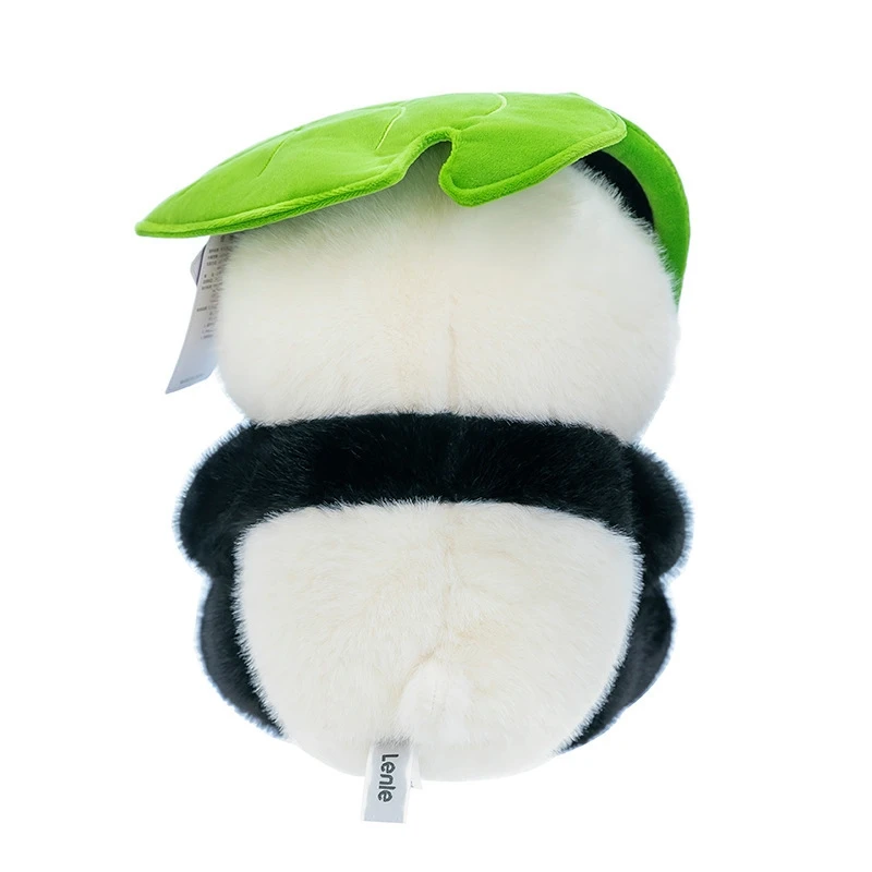Lindo juguete de peluche de Panda de hoja, almohada de peluche suave, regalo para niños, diseño auténtico, muñeco de Panda de hoja, almohada para abrazar para niños