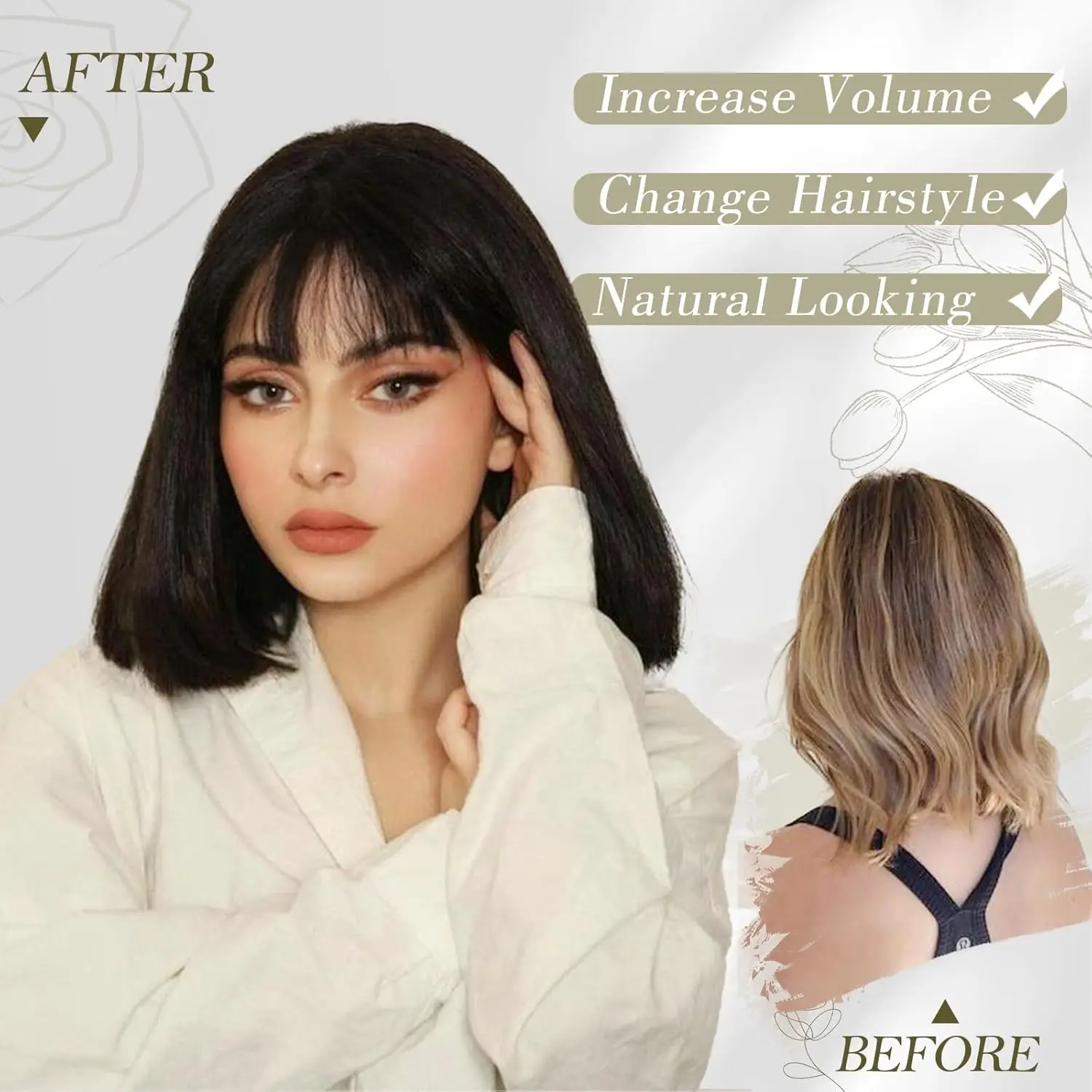Synthetic 12 Inch Short Bob Black Wig With Bangs for Women Natural Looking Soft Hair Replacement Wigs Velma Kelly Halloween image 5