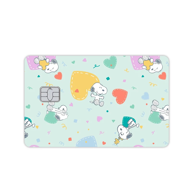 Dessin animé mignon Pochacco Kuromi Pom Pom Purin cannelle Anime imperméable peau Film autocollants crédit Bus Debt banque Visa carte couverture