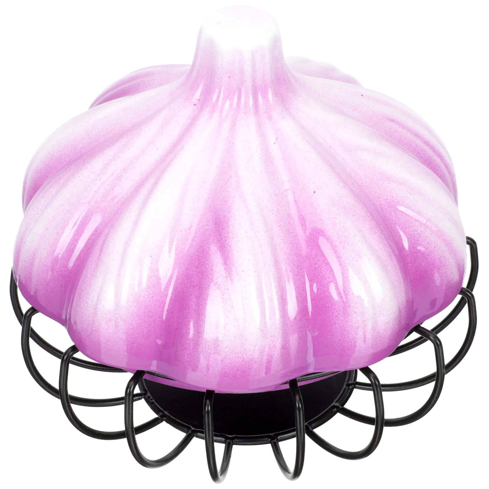 

1Set Ginger Garlic Storage Basket Premium Iron Ceramic Material Multi Functional Kitchen Organizer for Eggs Fruits Vegetables