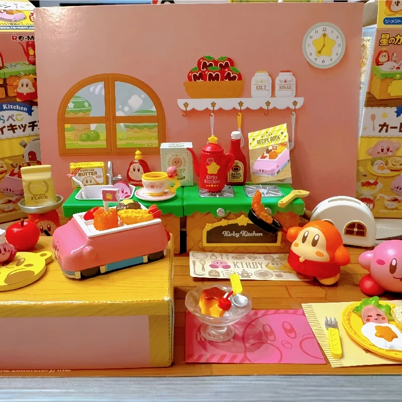 

Hot Genuine Re-Ment Kirby Star'S Kitchen Food Series Miniature Miniature Candy Toys Scene Blind Box Eggs Festival toys Gifts