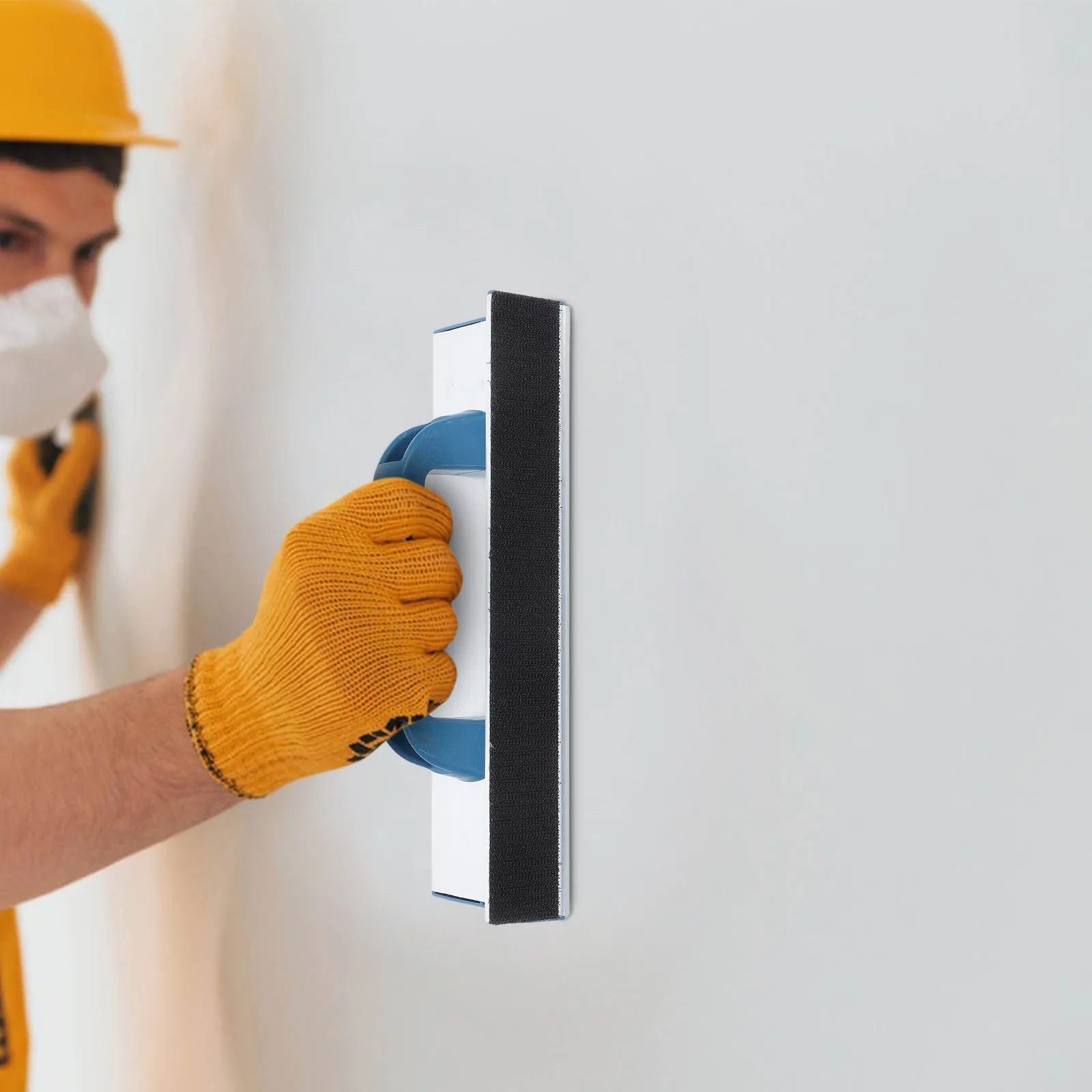 2Pcs Self-Adhesive Corner Sandpaper Holder with Ergonomic Plastic Handle Aluminum Frame Lightweight Sanding Block for Walls