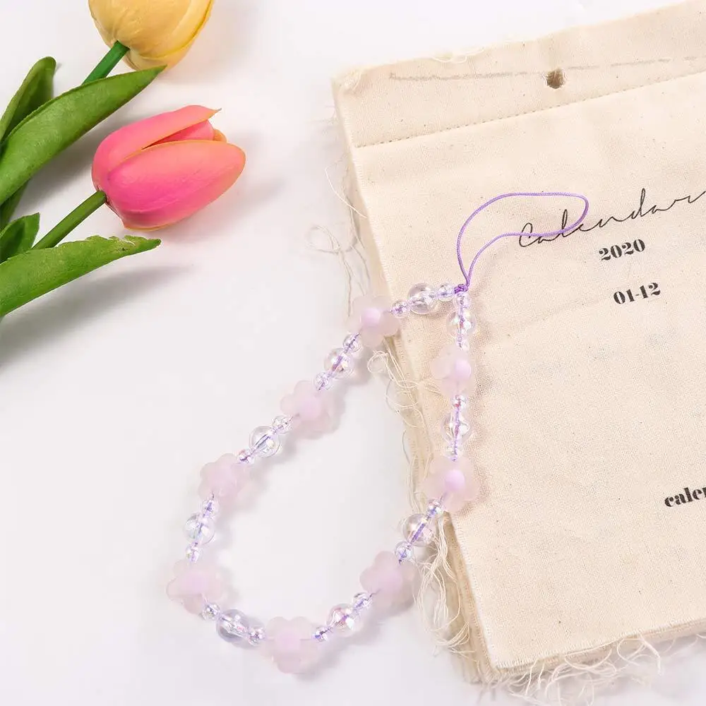 

Pendant Elf Style Frosted Flower Short Rope Phone Lanyard Hanging Rope Wrist Hand Lanyard Hand Strap Mobile Phone Straps