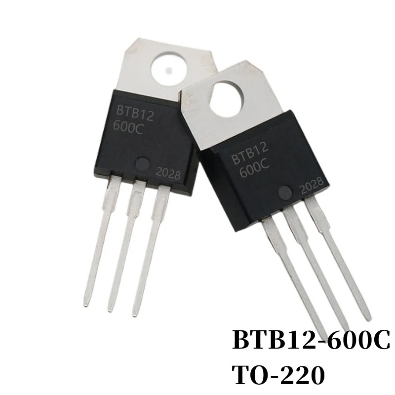 10~1000Pcs BTB12-600B BTB12-600C BTB12-800B BTB12-800C Thyristor TO-220 12A 600V/800V DIP Triac Large Chip