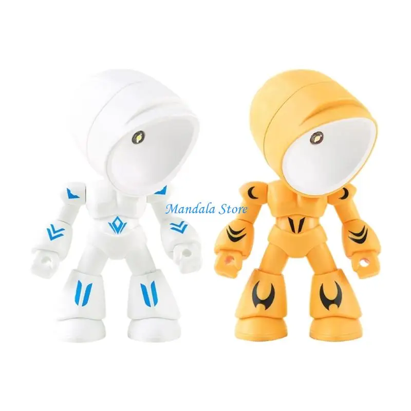 U2JC Automatic Brightness Control Small LED Night Lamp Robot Companion for Nursery Adult Rooms Mounting Portable