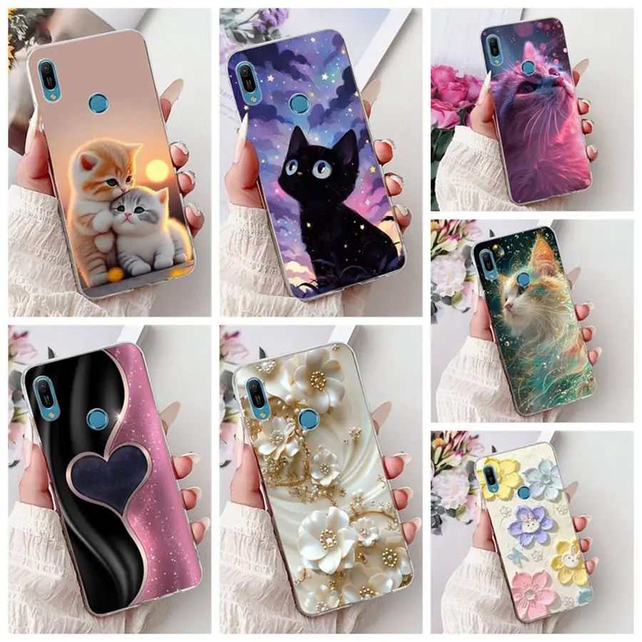 For Huawei Y6 Y6s Y 6 Prime 2019 Back Cover Soft Silicone New Cartoons Phone Cases for HuaweiY6 MRD-LX1 Y 6s 2019 Bumber Shell