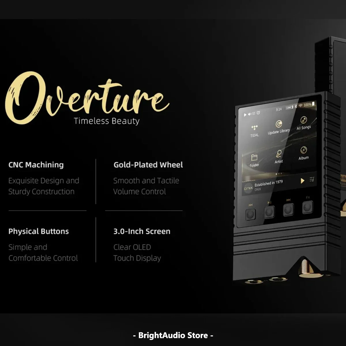 ONIX Overture XM5 HIFI Portátil Música MP3 Player USB DAC LDAC Hi-res Áudio High-end No Bolso ES9039PRO Dual Bluetooth LDAC