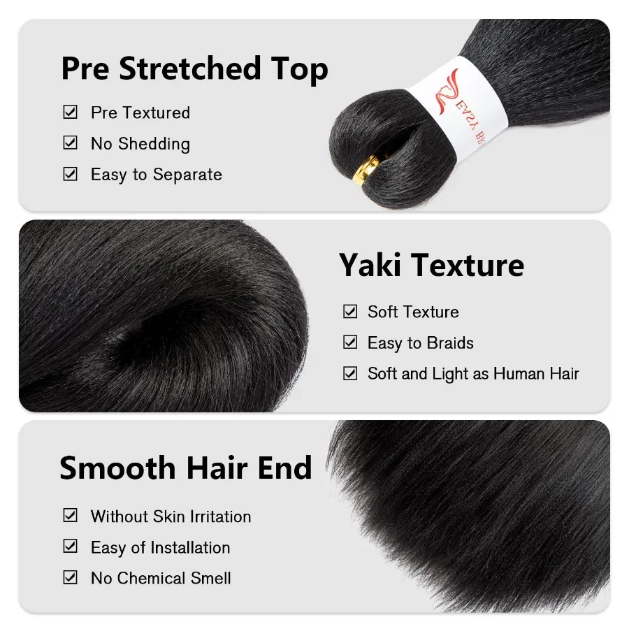 تجديل الشعر الممتد مسبقًا 20 بوصة 8 عبوات شعر تجديل أسود طويل لضفائر كروشيه تويست احترافية ملحقات صناعية