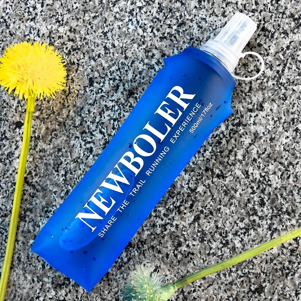 NEWBOLER 250ml 500ml Water Bottle TPU Folding Soft Flask Sport Water Bottle Water Bag Collapsible Water Bottle Running Camping, image 6