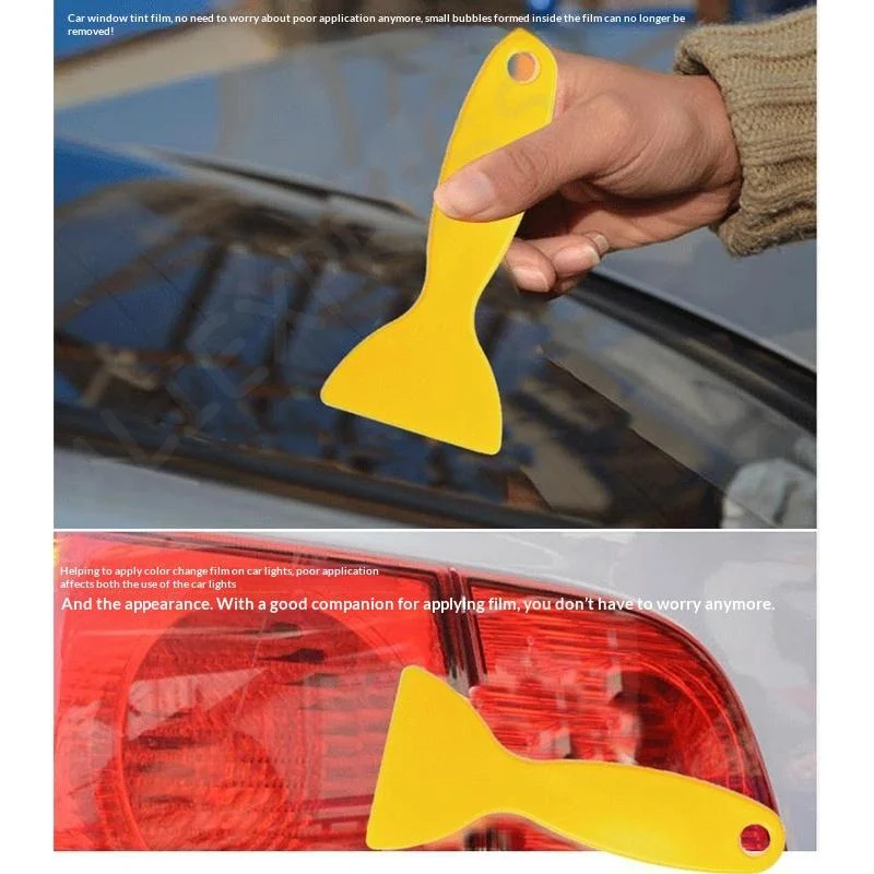 New Car Window Tinting Tools Yellow Squeegee Glass Window Film Headlight Film Triangular Squeegee