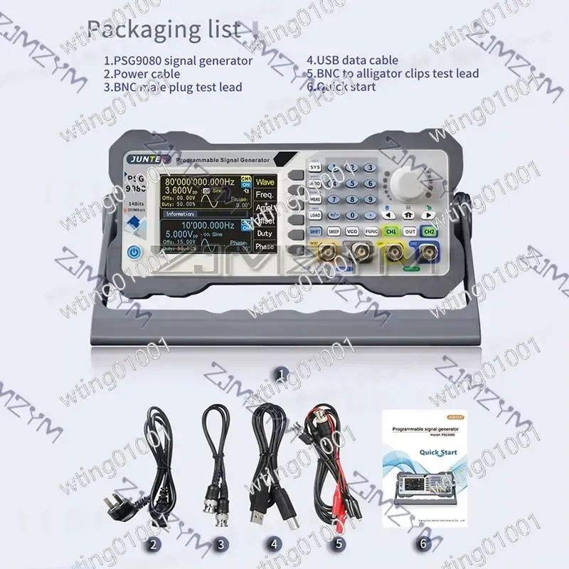 PSG9080 Programmable DDS Function Signal Generator Digital Dual Channel Arbitrary Waveform Frequency Meter 80M AM FM FSK