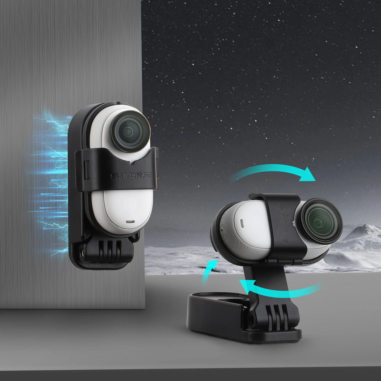 

GO 3 Magnetic Mount for Insta360 GO3S Multi-function 360 Degree Rotating Folding Stand Base