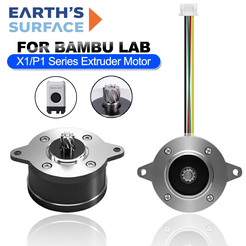 

3D Printer Parts for Bambu Lab X1 X1C P1P P1S Extruder Motor 36 Circular Stepper Motor 9 Tooth Helical Gear for X1/P1 36 Motor