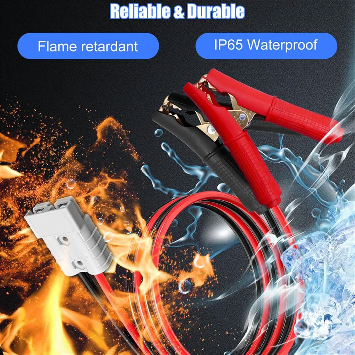 A002 50A for Anderson Connector with 10AWG Battery Alligator Clip,600V Cable Towing Winch Quick Connect Plug,for Car Forklift