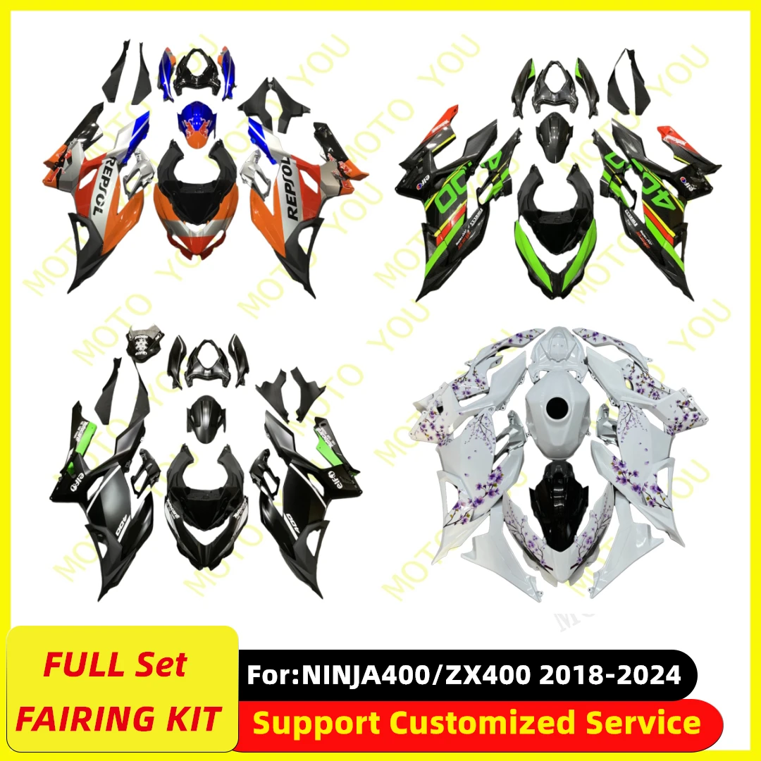 

Motorcycle full Fairing Kit fit For KAWASAKI Ninja400 EX400 EX Ninja 400 2018 2019 2020 2021 2022 2023 fairings kits Bodywork