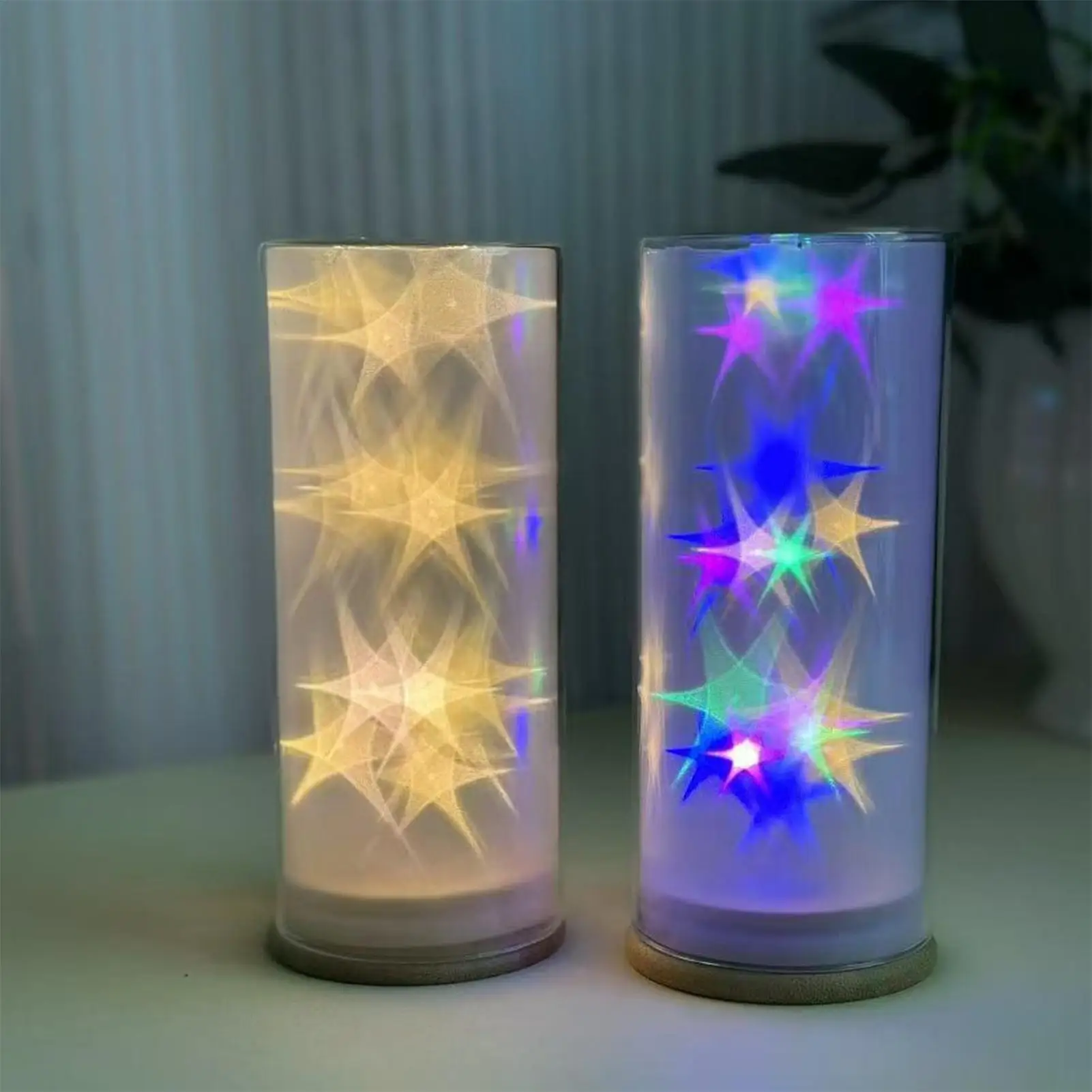 Luz nocturna de estrella, iluminación ambiental LED, decoración del hogar, lámpara de mesa decorativa, luz de mesita de noche para dormitorio, mesita de noche, sala de estar y oficina