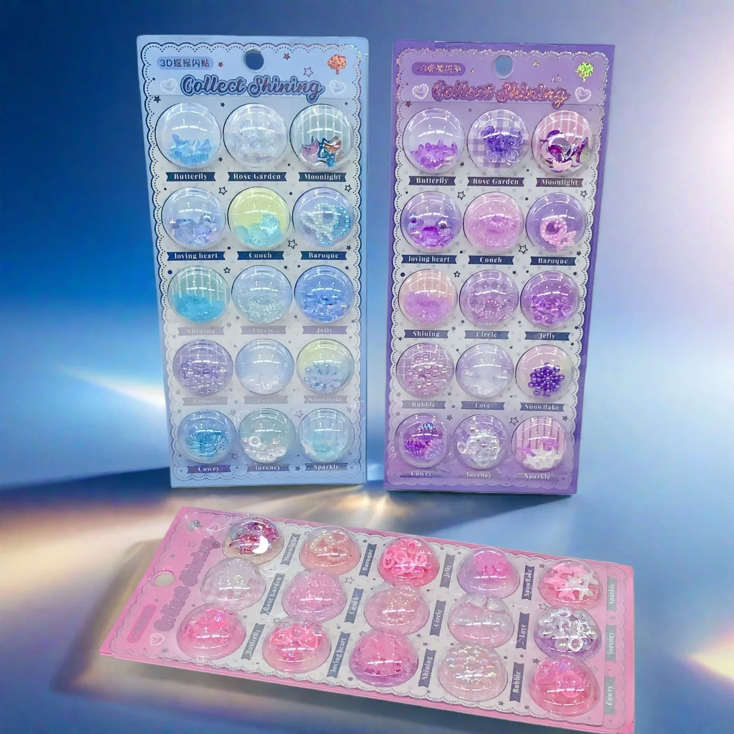 

1PC 3D Puffy Shaker Stickers Sheet, Cute Decorative Beads Stickers for Journal Scrapbook DIY, Trading & Sharing