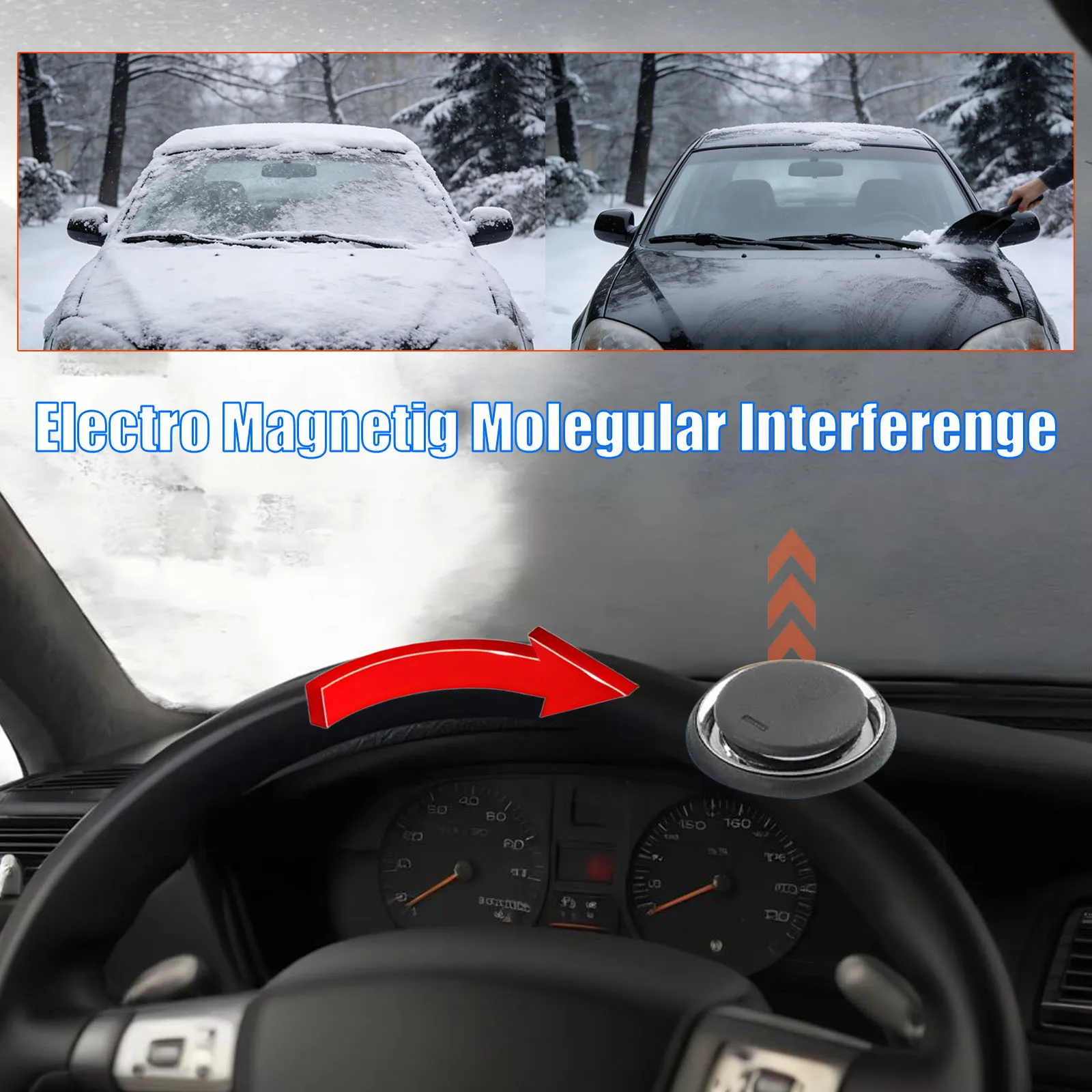 

Портативный электромагнитный автомобильный размораживатель Nordic Frost Buster: мгновенное удаление льда и запотевания без химикатов для лобового стекла