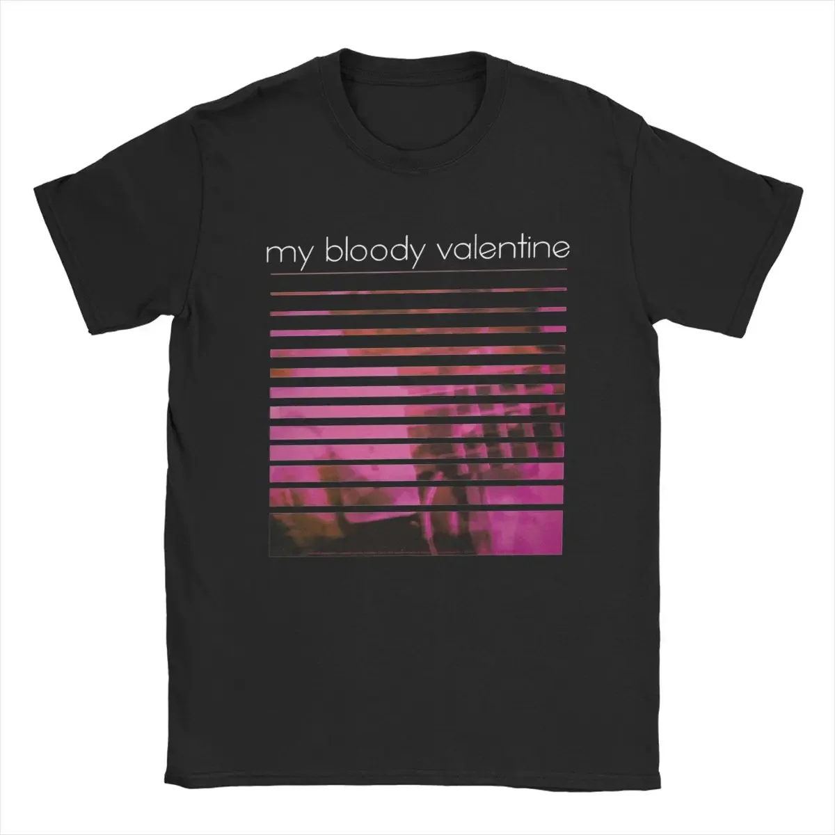 My Bloody Valentine Loveless Tribute T Shirt Men\'s Pure Cotton Humorous T-Shirt Crew Neck Tees Short Sleeve Clothing Plus Size