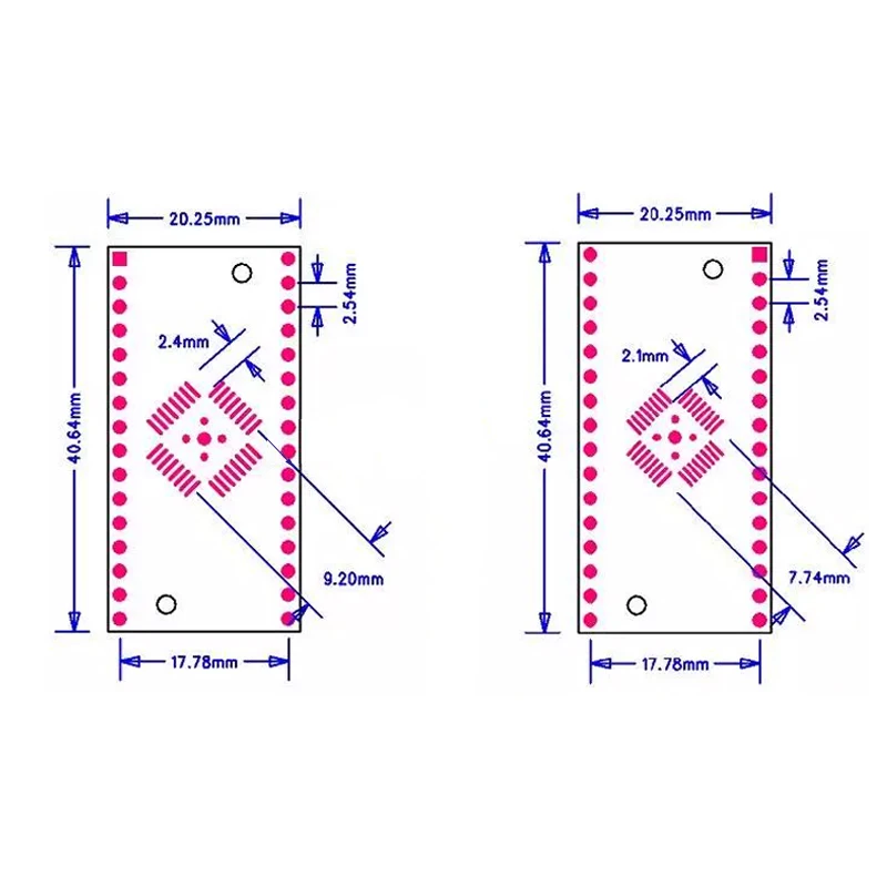 50PCS QFN32 QFP32 Adapter Board SMD to DIP 0.8/0.65mm Module Adapters Plate