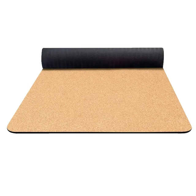 

183*61*5mm Most Popular Cork Yoga Mats With TPE Natural Rubber Bottom