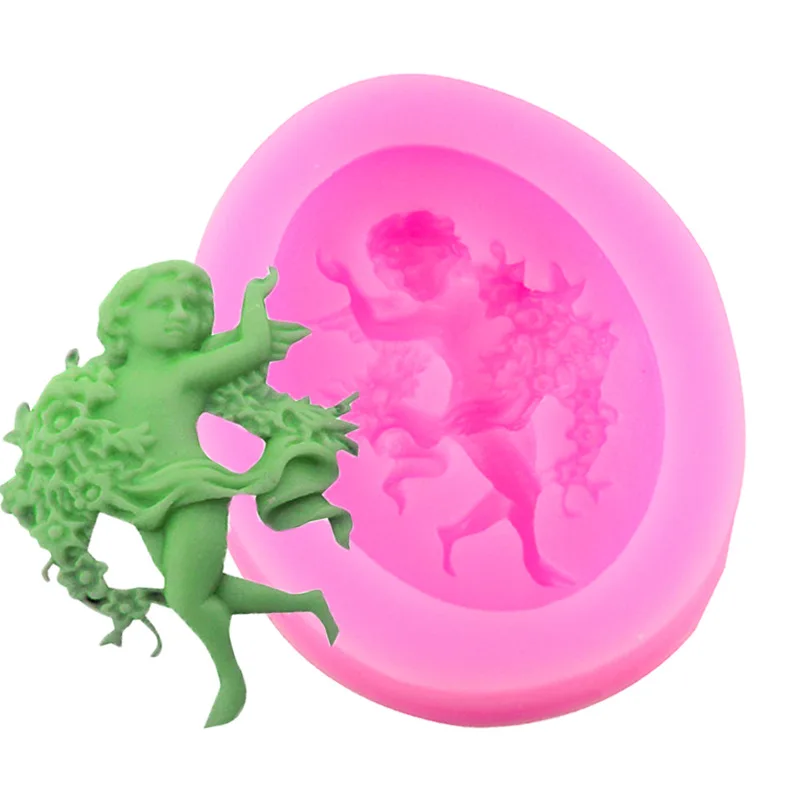 

Angel Silicone Fondant Cake Mould Praying Angel Child Chocolate Mould DIY Candle Handmade Soap Plaster Ornament Mould